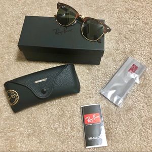 🆕 Ray-Ban Clubmaster Classic Tortoise Non-Polar